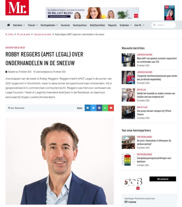 In the Press: A Conversation with Robby Reggers (English)