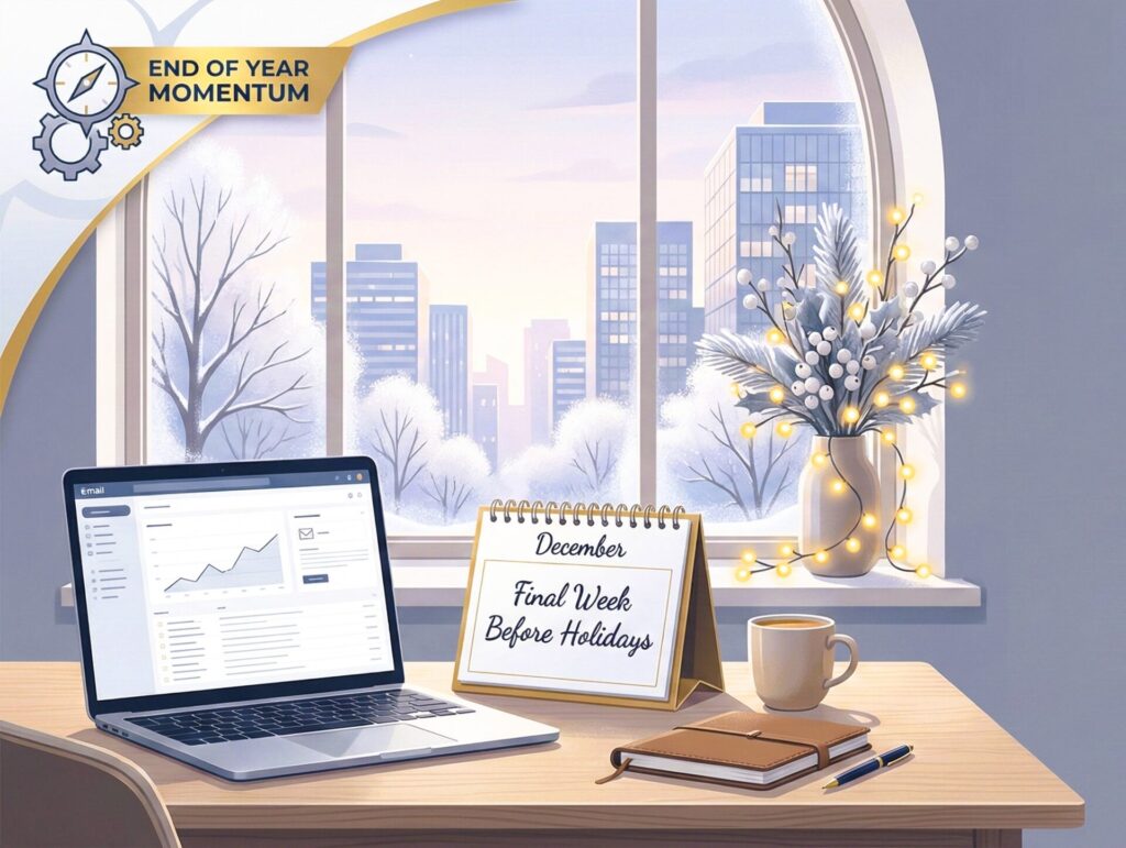 Desk Eind of Year - Last Week Before Holidays Visual